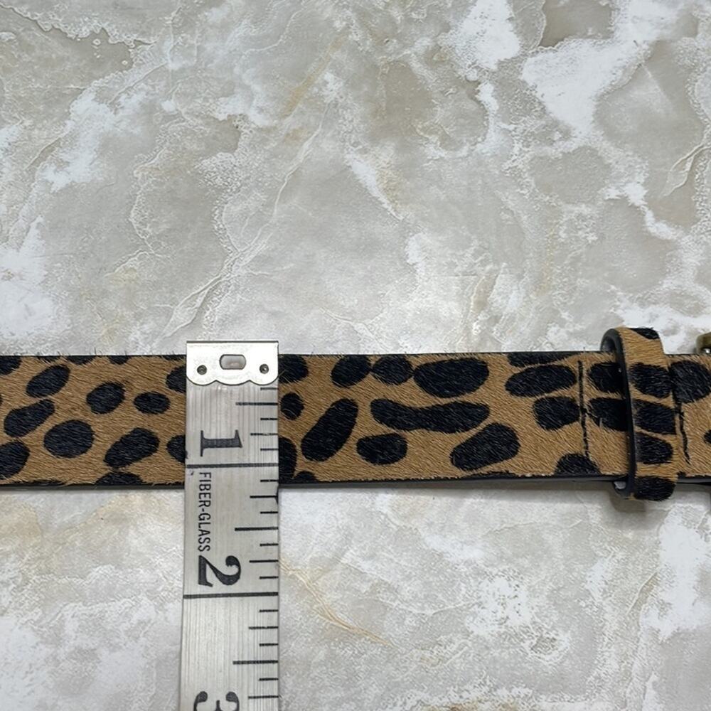 WesternCowgirl Style Vintage Spotted Cowhide Leather Belt - Picture 3 of 5